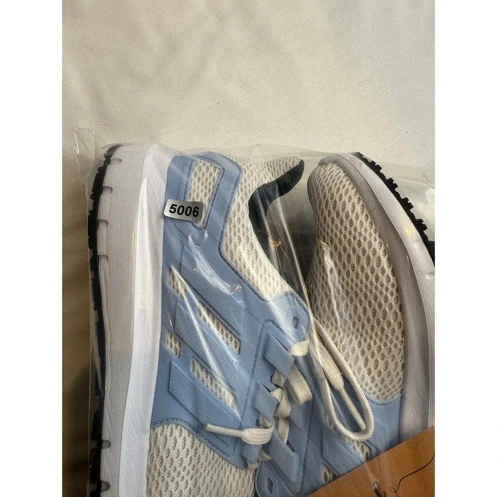 Adidas Womens Ultimashow running Shoes White Light‎ Blue Lace Up Athletic